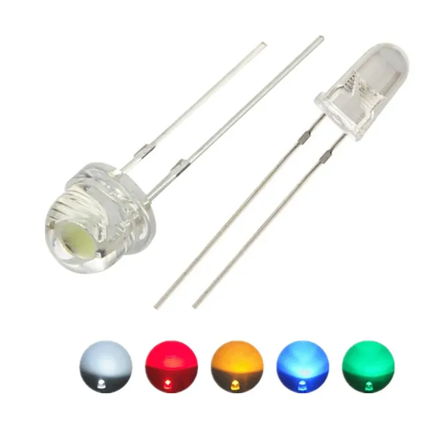 LED 5V 12v 5mm 3mm koralik SMD f5 f3 kapelusz / okrągła lampa dip led USB światło samochodowe biały czerwony zielony niebieski żółty chip 10szt