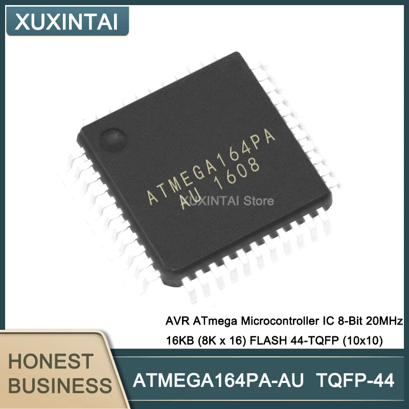 5Pcs/Lot  New Original ATMEGA164PA-AU ATMEGA164PA AVR ATmega Microcontroller IC 8-Bit 20MHz 16KB (8K x 16) FLASH TQFP-44 (10x10)