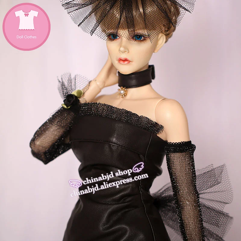 BJD SD Doll Clothes 1/3 Fashion Leather Dress Set For Iplehourse Body YF3-113 Doll Accessories