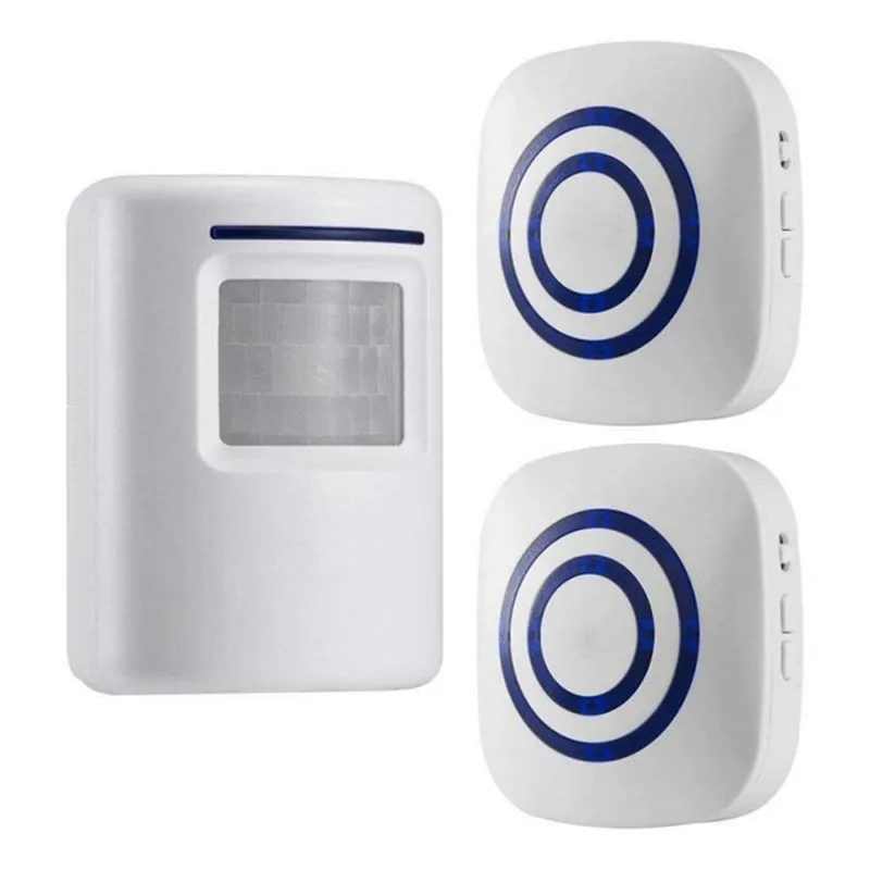 Motion Sensor Alarm, 38 Chime Tunes - LED Indicators Wireless Driveway Monitor Alarm, Home Security Business Detect Alert