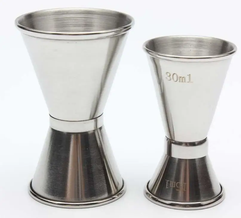 Double Sided Measuring Cup Cocktail Liquor Bar Measuring Cups Stainless Steel Jigger Bartender Drink Mixer Measuring Cup SN3548