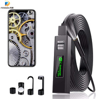 WiFi Endoscope Camera 8MM 8LEDs 1200P 2.0MP Industrial Inspection Borescope Camera IP67 Waterproof for IPhone Android Phone