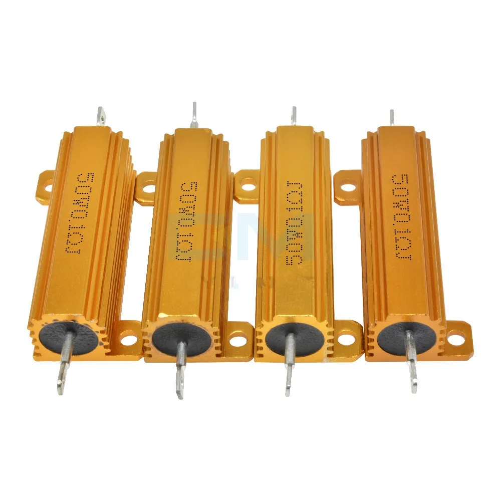 Rxg24 75 w escudo de alumínio abrigou caso resistor wirewound de energia + 5%-5% 1/2/3/4/5/6/8/10/15/20/25/30/50 ohm 1pc