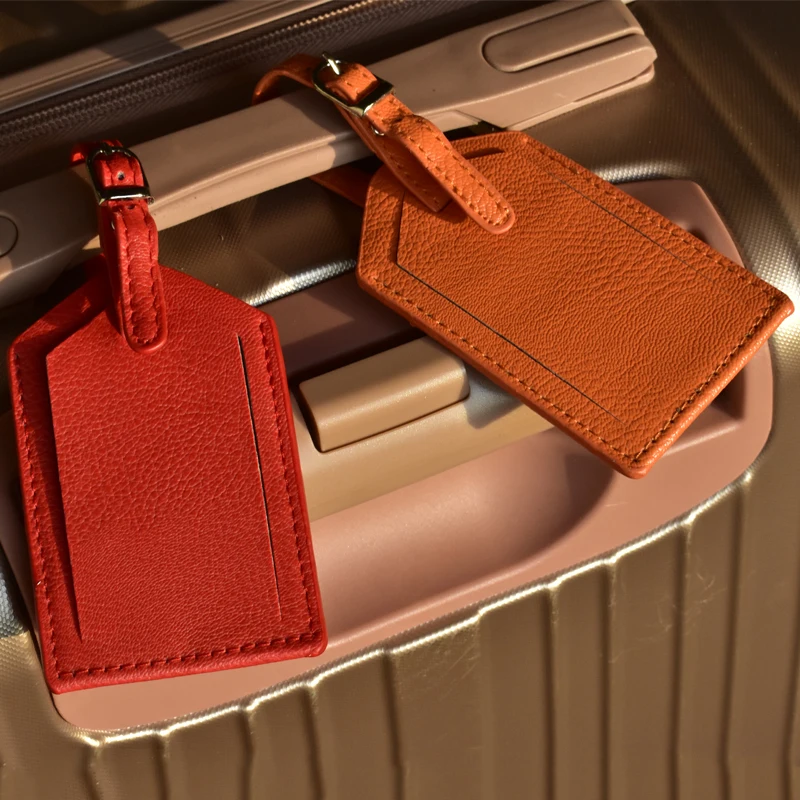 

Colorful Travel Luggage Tag PU Leather for Women Men Suitcase ID Address Name Holder Label Baggage Boarding Tags Accessories