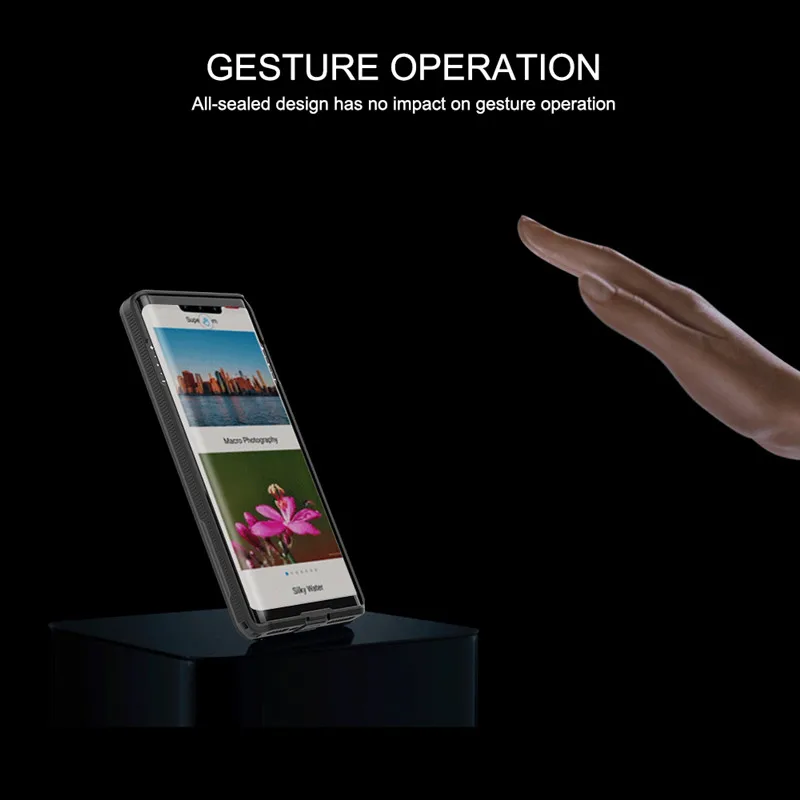 Shellbox 100% 10ft Waterproof Case For Huawei P30 Pro Honor 60 Pro 360 Full Protection Anti Fall TPU+PC Diving Clear Phone Cover