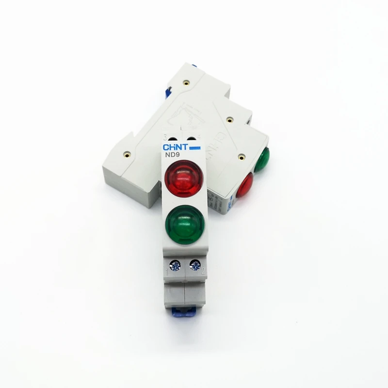 CHINT Indicator Light ND9 series AC/DC 12V 24V 110V 230V Din Rail Mount LED Indicator Light Red and Green LED Lamp