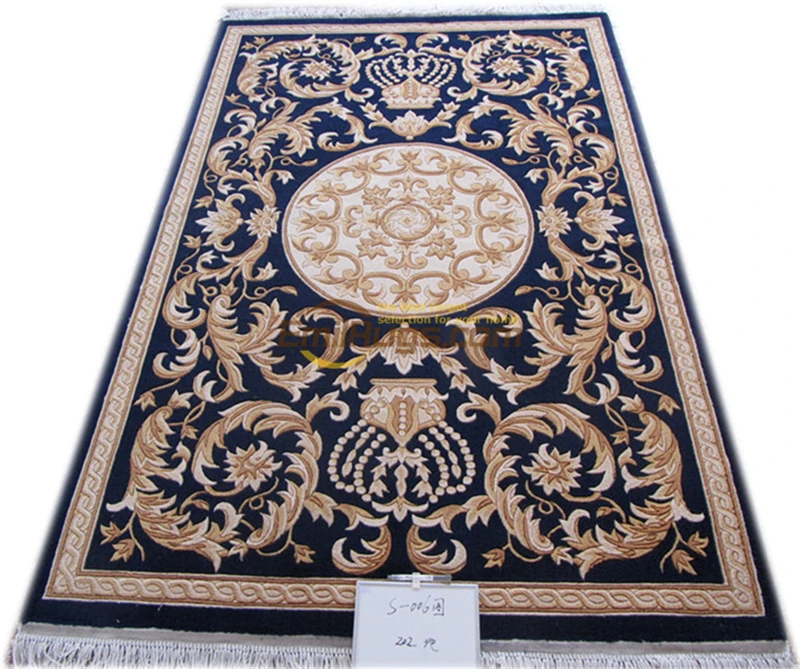 Thick And Plush Handknotted Savonnerie Neo Classic Design Rug Wool Rug Carpet Modernism Mandala Area Runner Home Decore