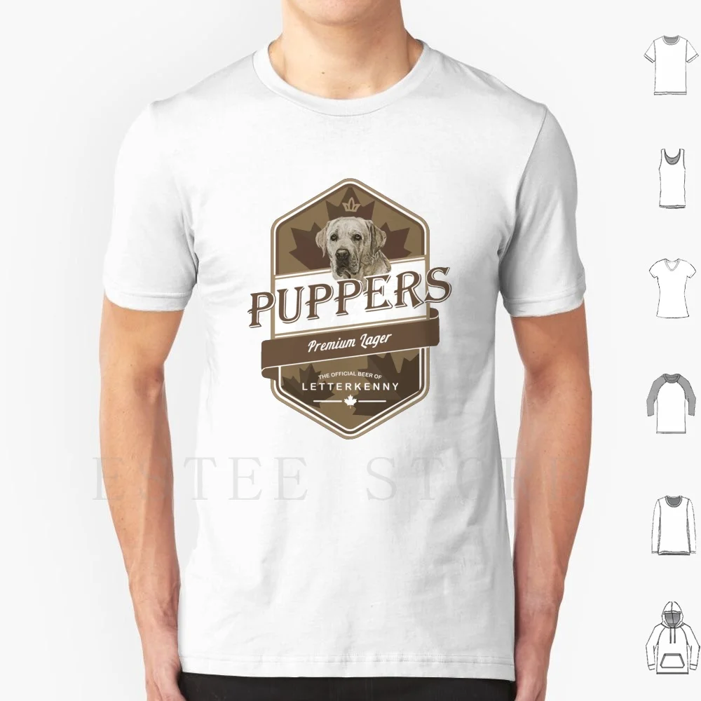 Puppers Premium Lager T Shirt Print Cotton Puppers Premium Lager Beer Funny Puppers Dogs Funny