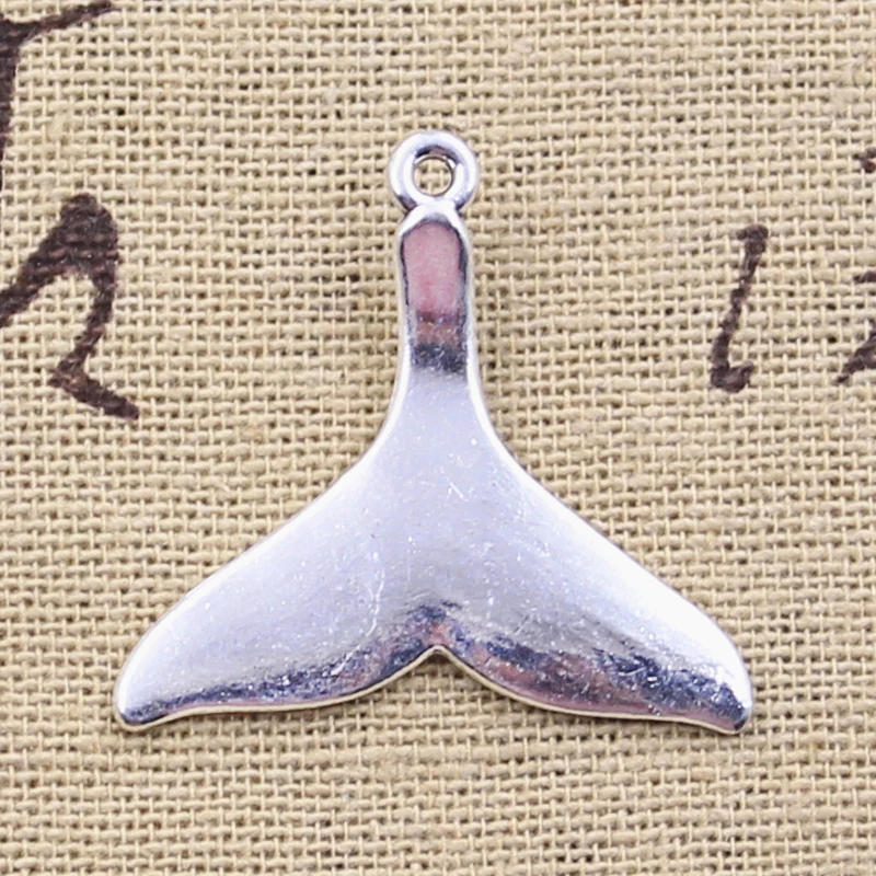 12pcs Charms Big Whale Tail 28x30mm Antique Silver Color Pendants DIY Crafts Making Findings Handmade Tibetan Jewelry