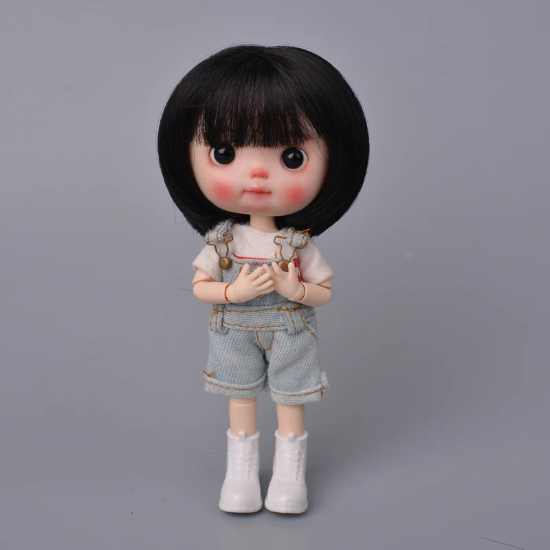 

MUZIWIG 1/8 BJD кукла DIY парик короткая челка прямые волосы из мягкого волокна натуральный Цвет BOBO голова куклы аксессуары для DIY BJD кукла парик