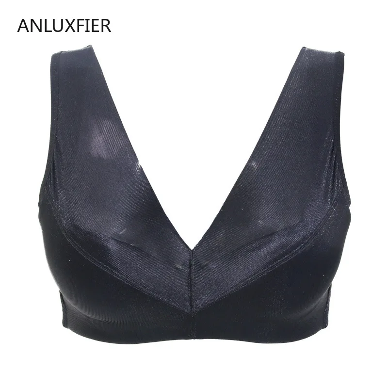 

H9726 Women Bra Underwear Without Steel Ring Comfortable Breathable Lingerie Wide Shoulder Strap Simple Sexy Solid Color Bras