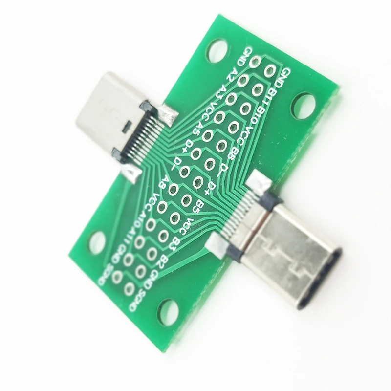 Placa pcb de teste tipo c macho para fêmea, placa universal com porta usb 3.1, 20.6*36.2mm, placa de teste sem pinos
