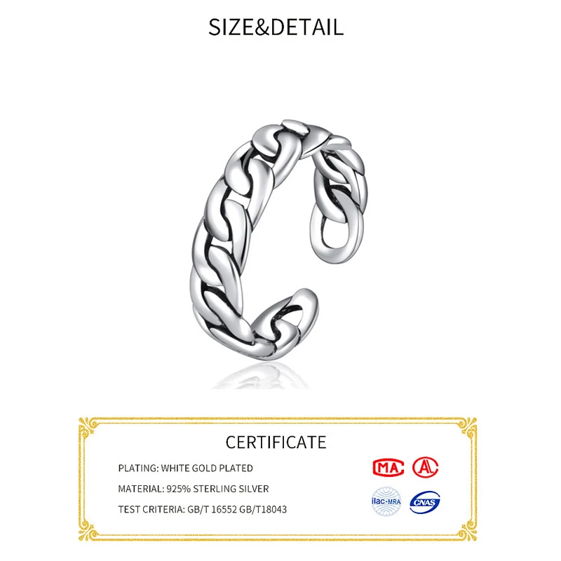 Bague de fête empilable en argent regardé 925 pour femme, cadeau de bijoux fins originaux, 9 styles, offre spéciale