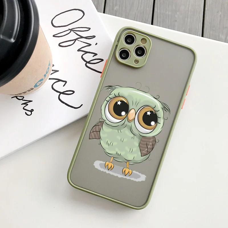 Cartoon Girl Gifts Cute Owl lovers Phone Case For Iphone 11 12 13 14 15 Pro Max X XS Max XR SE 2020 8 7 Plus Matte Back Cover