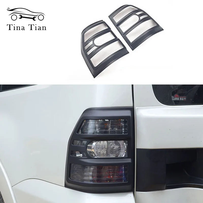 

2pc Black matte Rear lamp Cover Car Accessories fit for Mitsubishi PAJERO 2007 -2019 Car taillight styling