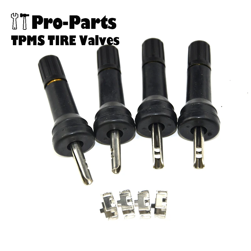 4pcs TPMS Sensor Replacement Rubber Tubeless Tire Pressure Monitoring System Rebuild Kit With Valve Stem for Nissan Patrol