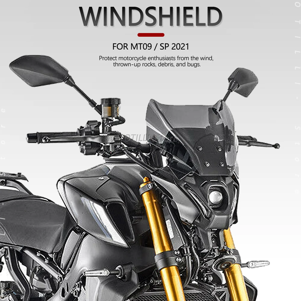 

NEW Motorcycle Parts Windshield Windscreen Wind Shield Deflector For Yamaha MT-09 / MT09 SP MT 09 2021