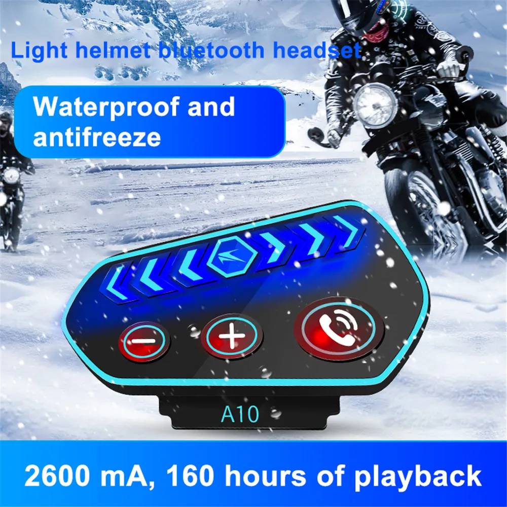 

New A10 Moto Helmet Headset Bluetooth 5.0 Ultra-thin Motorcycle Earphones Wireless Speaker Headphone Handsfree Call Music Play