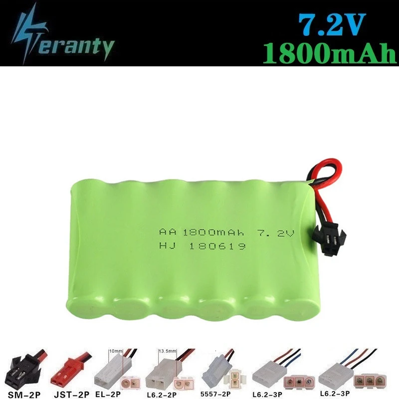 Batería recargable NiMH 7.2V AA 1800mAh para RC y juguetes - imagen 3