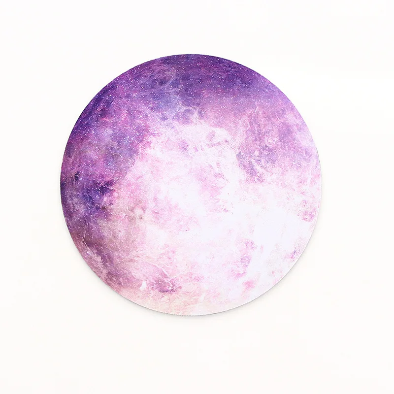 Retro Round Mouse Pad Sky Moon Phase Pattern Mouse Mat Environmentally Friendly Odorless Rubber Mouse Pad for Office Laptop PC