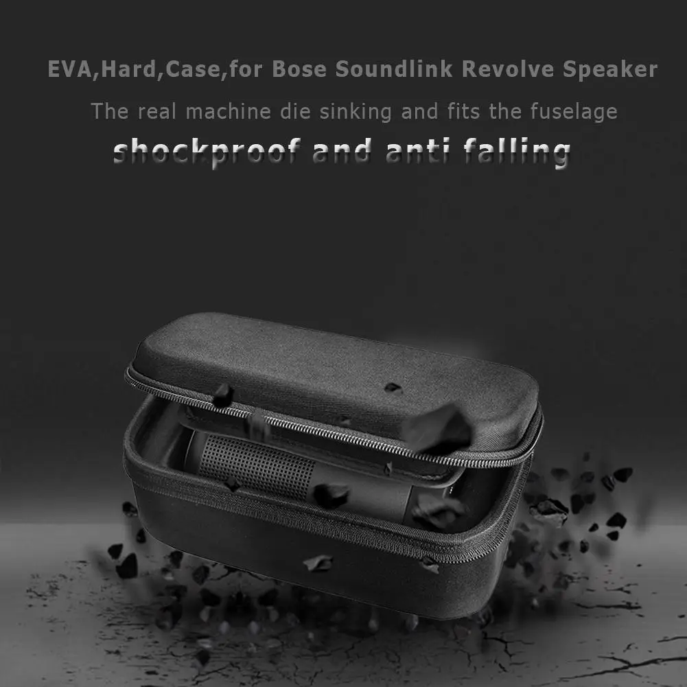 EVA PU Hard Protective Cover Charging Base Bluetooth Mini Speaker Case Carring Pouch for Bose Soundlink Revolve Speaker Bag