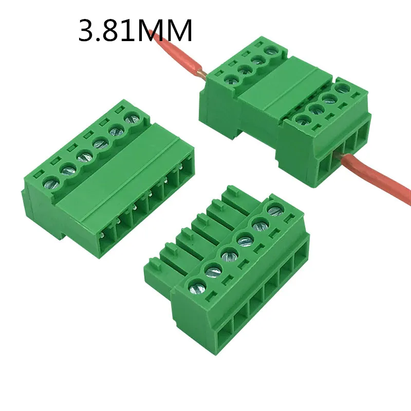 10sets Aerial butt welding type 15EDGRK-3.81mm plug-in type 2edg type green terminal block 2EDGRK for Connector row