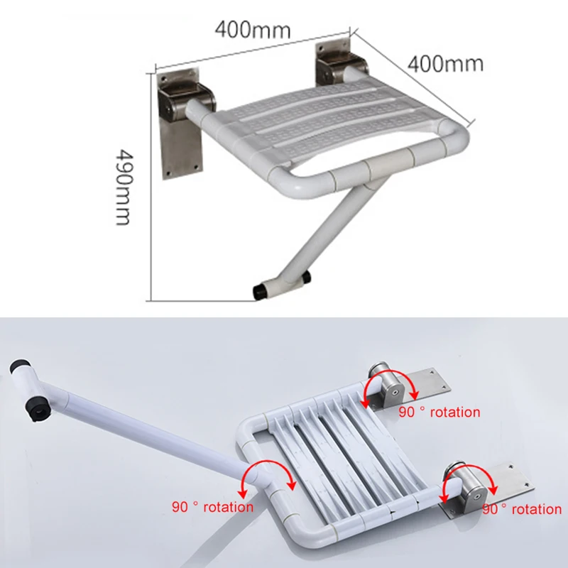 ELLEN Bathroom shower stool safety non-slip elderly disabled barrier-free bathing chair foldable stainless steel EL85014