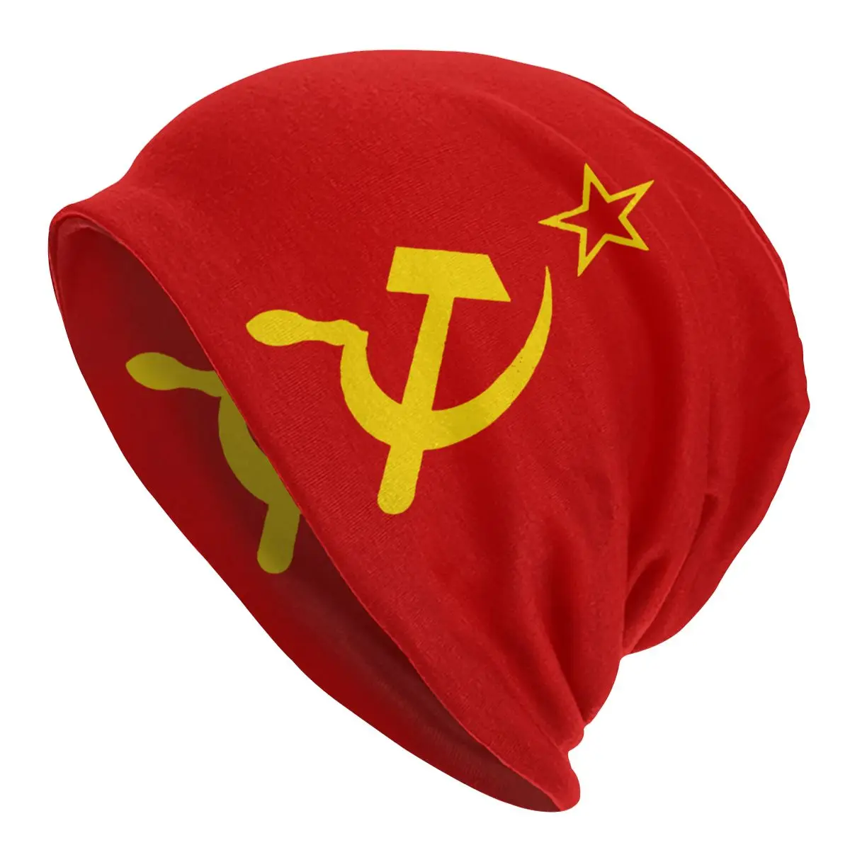 USSR Hammer And Sickle CCCP Russian Soviet Flag Bonnet Hat Knit Hat Hip Hop Skullies Beanies Hats Spring Warm Dual-use Caps