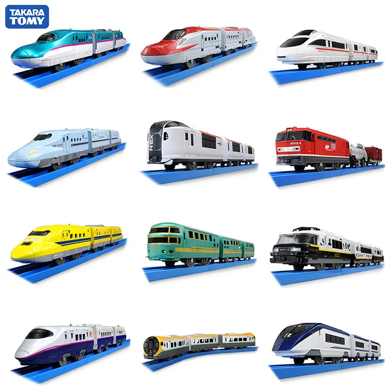 

Japan Takara Tomy Tomica Electric Train Model Kit Plarail Trackmaster Shinkansen Three carriages Railway Car Toy Miniature Car