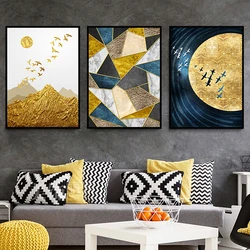 Customizable Abstract Landscape Mural Living Room Decoration Nordic Canvas Wall Art Pictures for Bedroom Modular Home Decor