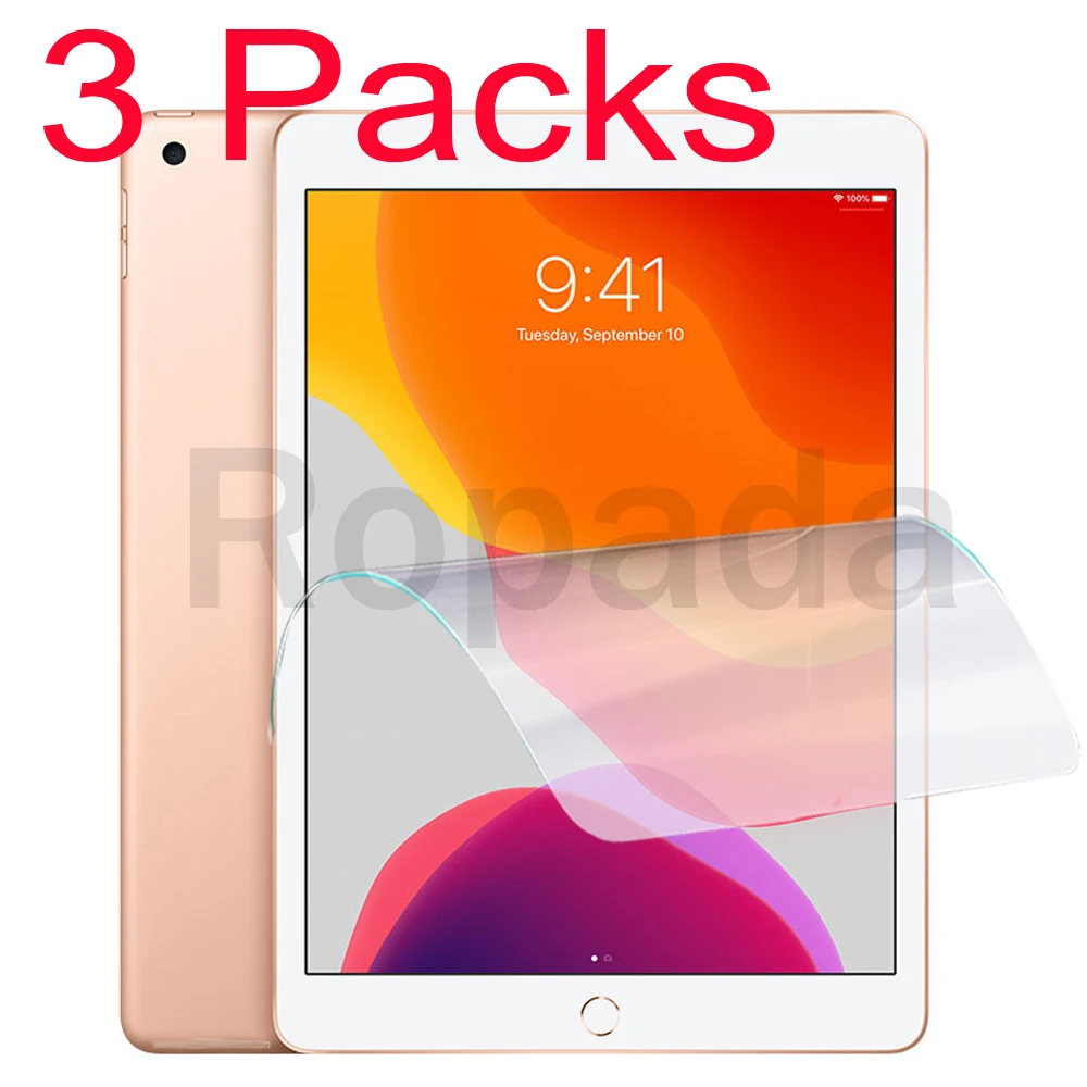 

3 Packs soft PET screen protector for Apple iPad 7th 8th generation 10.2 10.2'' protective tablet film