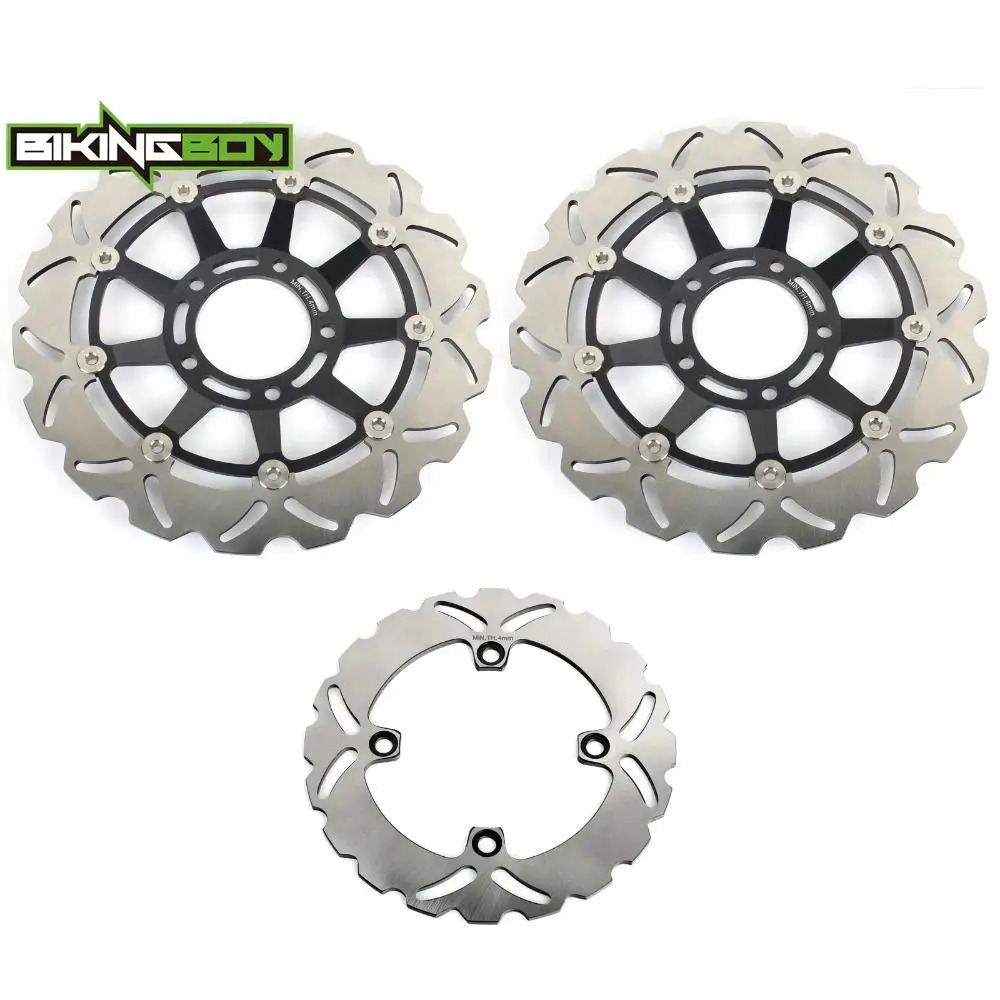 BIKINGBOY For Triumph Speed Triple 1050 2005 2006 2007 Front Rear Brake Disks Discs Rotors Stainless Steel 320mm 220mm Full Set