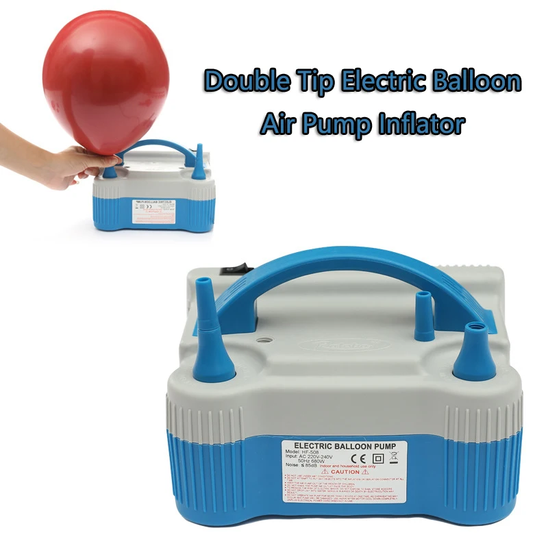 Blue Portable 700W Double Tip Electric Balloon Air Pump Inflator Blower Inflatable Pumps Wedding Christmas Party Decoration