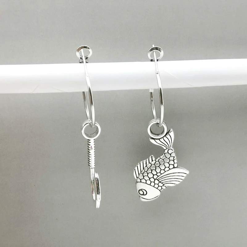 Fashion Creative Irregular Earrings Fish Hook Goldfish Pendant Ear Rings Charm Animation Fine Jewelry Hoop Gift for Women