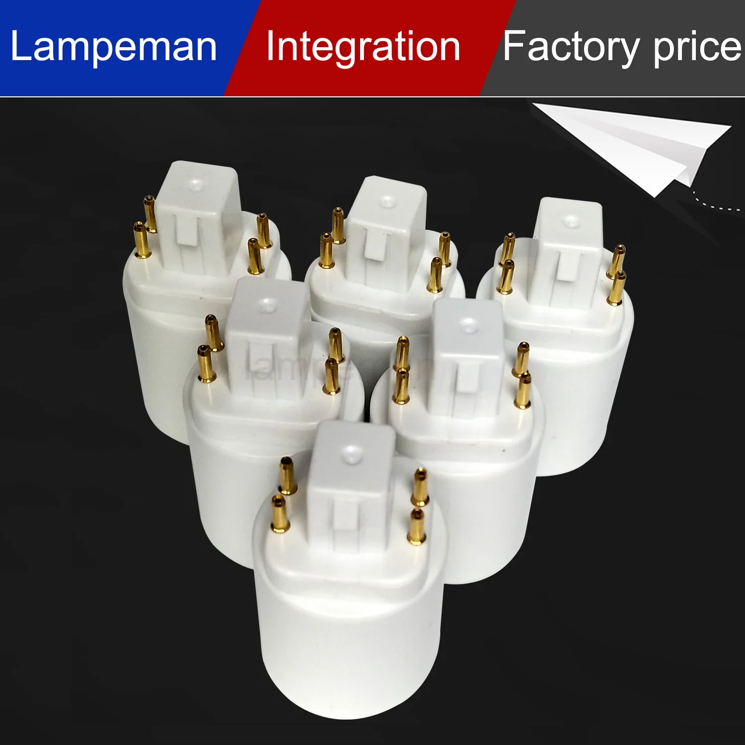 15pcs/lot GX24 to E27 Adapter GX24Q to E27 E26 Lamp Light Bulb Lamp Adapter Converter Holder Lamp Base Converter New Arrival.