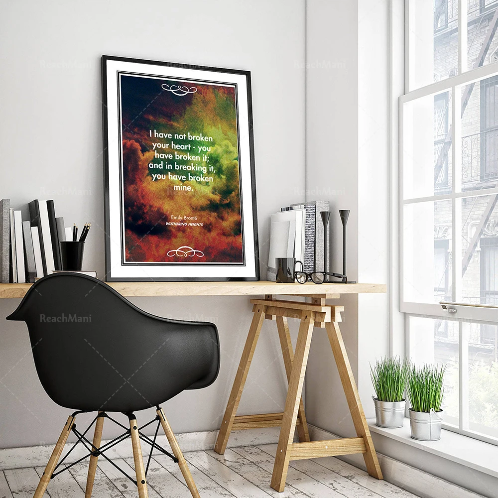 Emily Bronte Quote Poster (Wuthering Heights) 