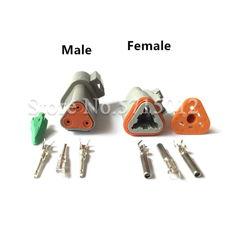 3 Hole DT06-3S DT04-3P Female Male DT Auto Deutsch Connector Automotive Plug With Terminals For Excavator Truck Cars