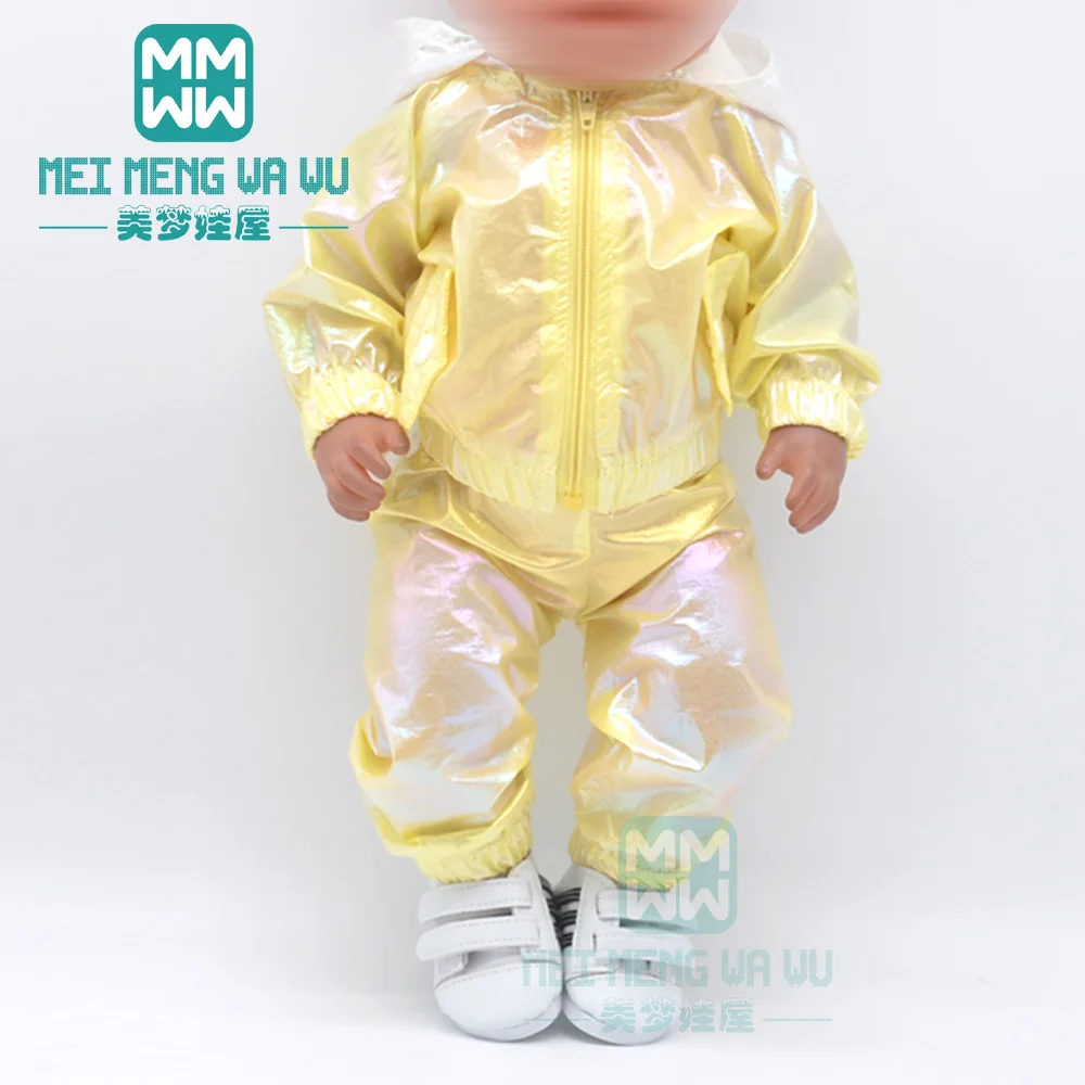 Kleidung für Puppen, passend für 43 cm große New Born Doll American Doll, modischer Jackenanzug, Mullrock, Geschenk – Detail 10