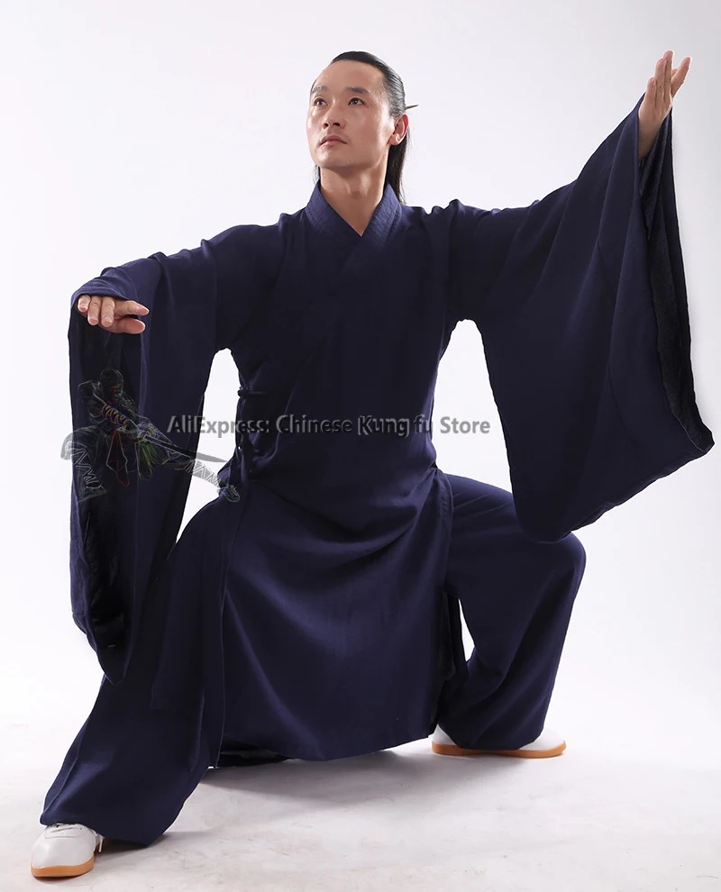 

Wide Sleeves Wudang Taoist Robe Shaolin Kung fu Suit Tai chi Uniform Wushu Wing Chun Sets 25 Colors Need your Measurements