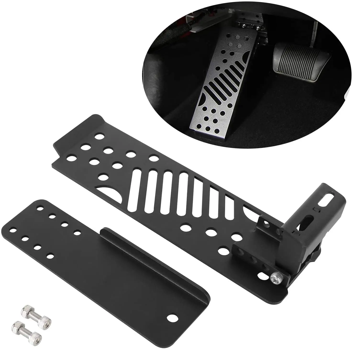 

Metal Car Auto Dead Pedal Adjustable Left Side Foot Rest Kick Panel For Jeep Wrangler JL Sahara Rubicon 2018-2023+