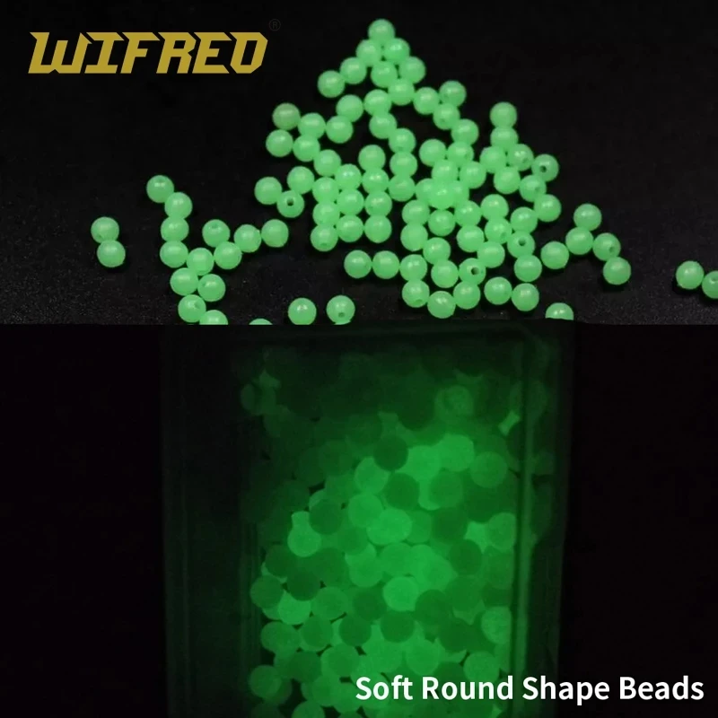 Wifreo 100 stücke Luminous Perlen Angeln Raum Bohnen Runde Float Kugeln 3mm-12mm Kunststoff Licht Glowing Runde tackle Köder Zubehör – Detail 10