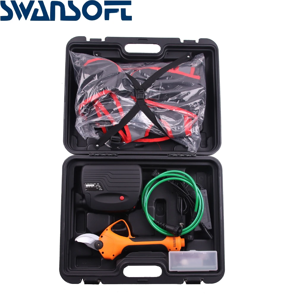 SWANSOFT F35 electric pruner, battery secateurs, battery powered pruning shears (8 hours lasting)