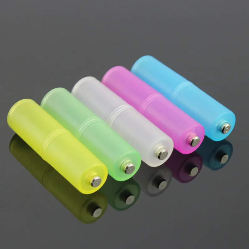 

2pc aaa To aa Battery Adapter Plastic Case AAA Battery Converter Holder Organizer Power Bank Case Without Battery Durable Case