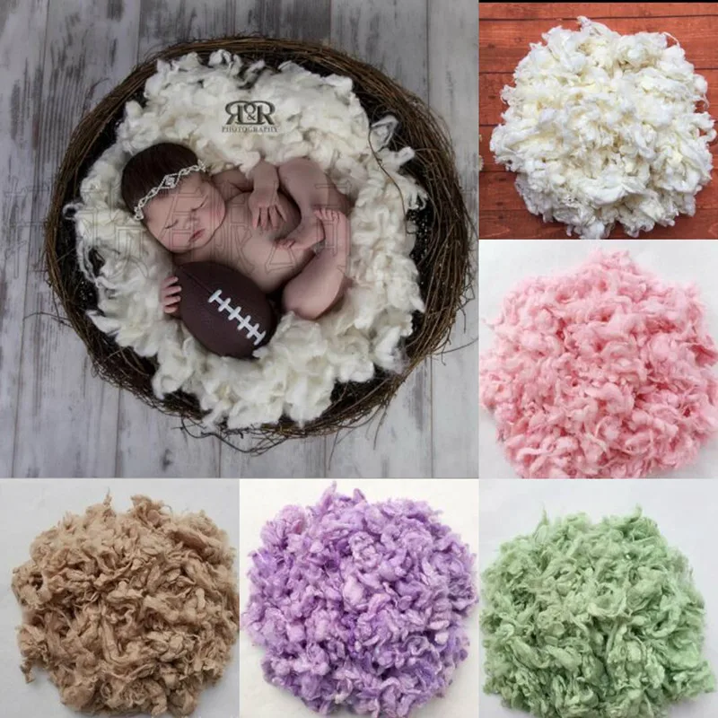 Newborn Photography Props Pure Wool Basket Stuffing