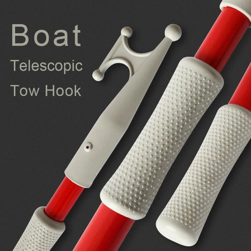 

New 1PC Aluminum Alloy Telescopic Tow Hook Support Rod Boat Hook Boat Part Boat Accessories Marine