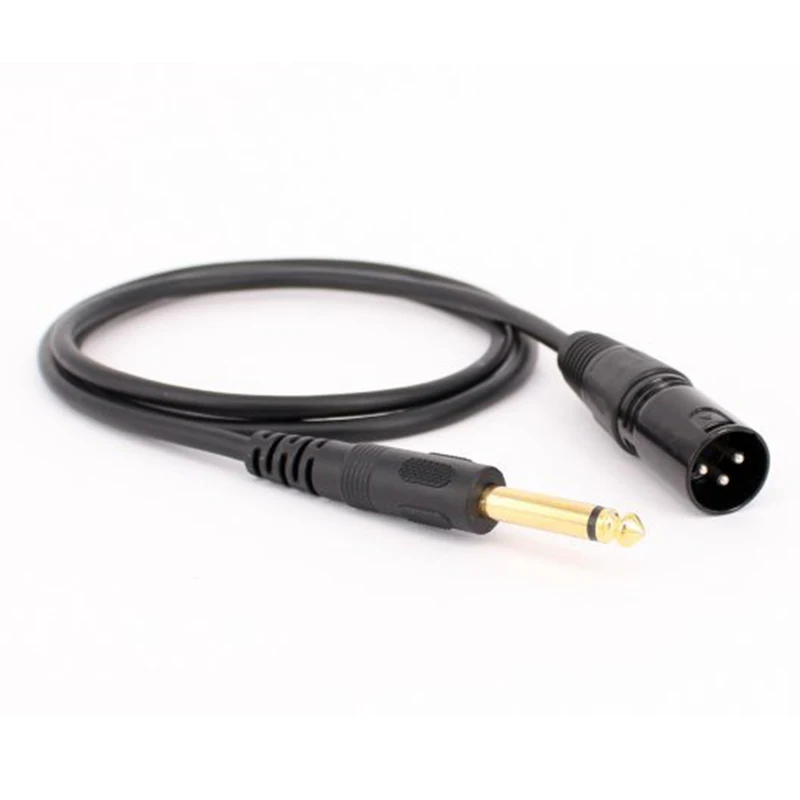 

Instrument Cable XLR 3 Pin Plug To 6.35mm (1/4") Male Mono Jack Plug Cable Microphone Cord