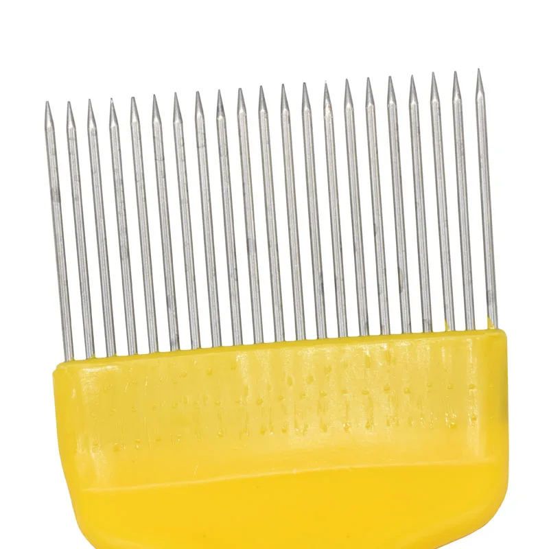 1pcs Good Quality 21 Pin Stainless Steel Tines Comb Uncapping Fork Scratcher Honey cutter Cut Honey Bee Beekeeping Tools