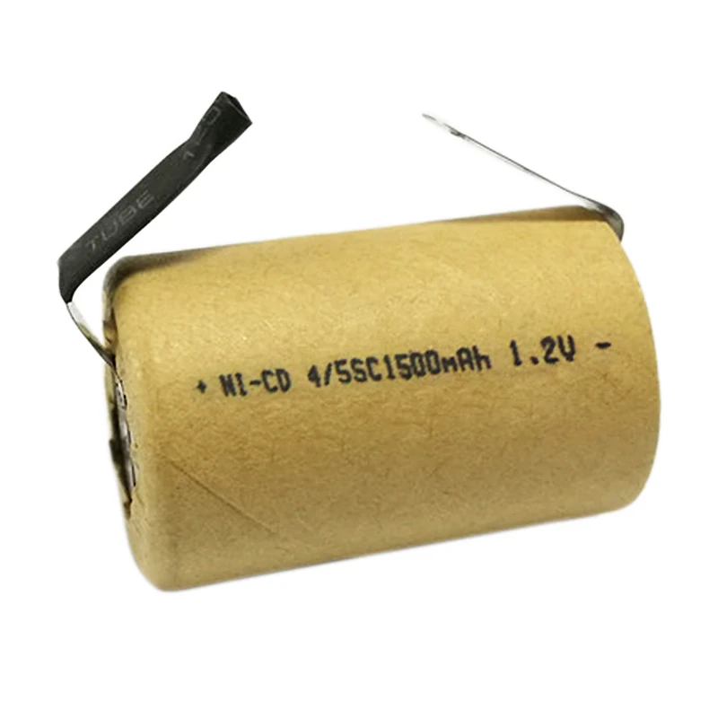 4/5SC 1.2V rechargeable battery 1500mAh 4/5 SC Sub C Ni-CD cell with welding tabs for Power Tools electric drill screwdriver