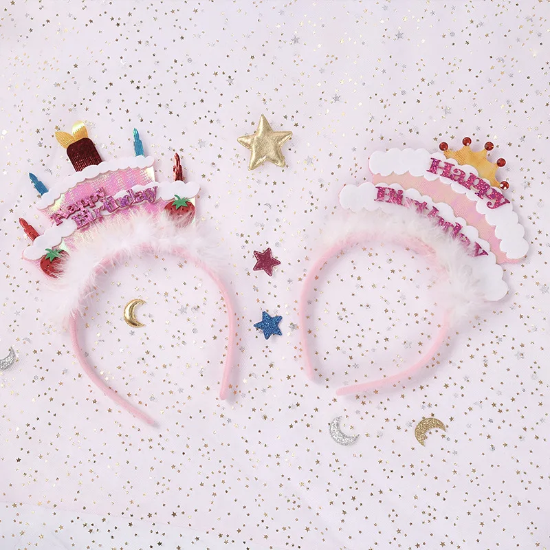 10 Pack Princess Queen Children Girl Pink Crown Birthday Cake Party Fun Headband Photo Props Hair Accessories  Christmas