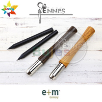 Original Germany e+m GS24 Motus Wooden pencil extension with two pencils Black oak penholder Office Writing Stationery supplies